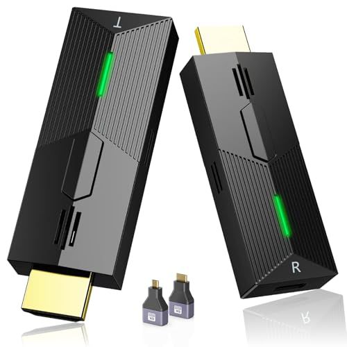 2025最新 ワイヤレスHDMI 送受信機 HDMI無線 30 m無線伝送 1080 P解像度 サポート2 4 G 5 WIFI 設定不要 低遅延 無線化 便携型 無線接続 音画同期 TV PC MAC Laptop対応 日本技適認証取得 mm