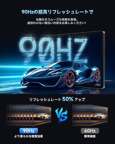 iPlay 60 Pro Android 15 タブレット11インチ 90 Hz高リフレッシュレート 顔認識 クアッドスピーカー 8コアCPU Helio G 99 タブレット WidevineL 1 Netflix対応 1200 1920 Wmm