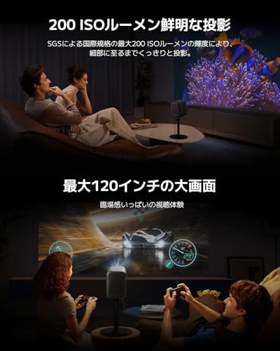 Xiaomi スマート プロジェクター L 1 Google TV搭載 小型 ホームプロジェクター 天井投影 フルHD 200 ISOルーメン 最大120インチ 全方向自動台形補正 自動障害物回避 Dolby Audio対応 家庭用 オフィス用 Xiaomm