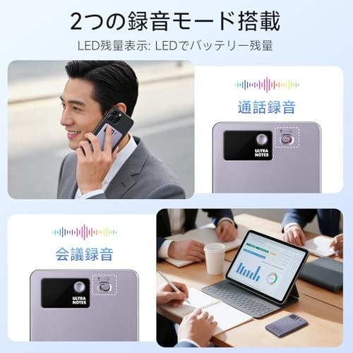  AI ボイスレコーダー 小型 文字起こし GPT 5搭載 ワンタッチ録音 aiレコーダー 64 GB大容量 152言語対応 35時間連続使用 超薄0 5 cm AI人声強化 議事録自動作成 マインドマップ 通常録音 通話録音モード iphone＆Androidmm ICレコーダー ボイスレコーダー レコーダー