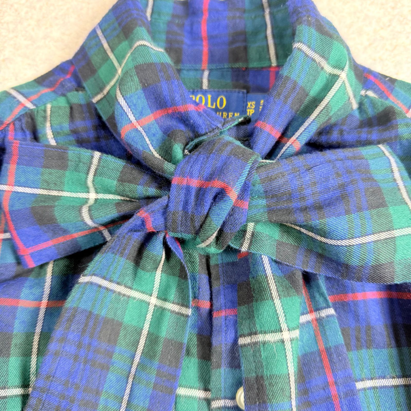 POLO RALPH LAUREN ポロラルフローレン チェック柄ボウタイリボン