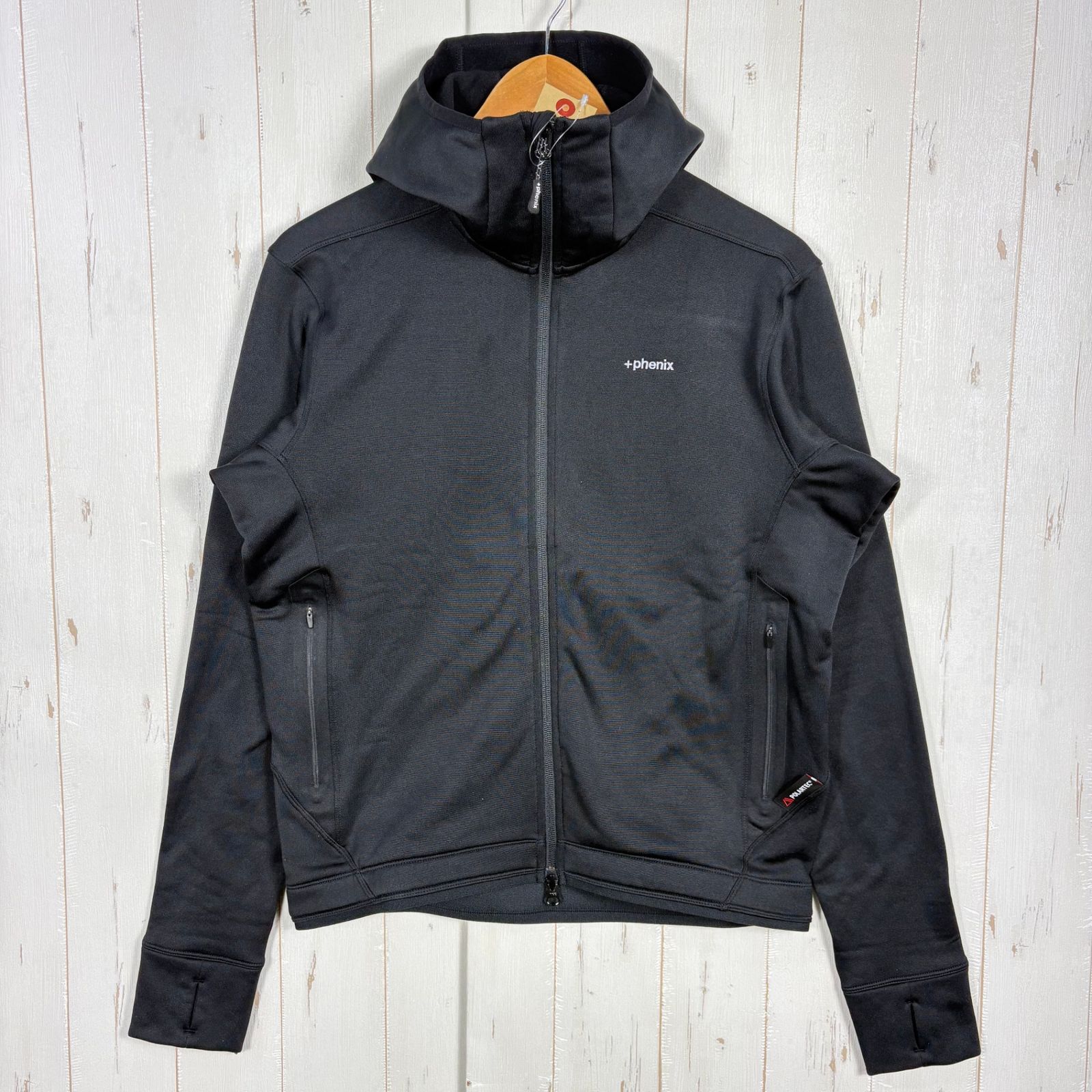 Men s ブラック系 Phenix フェニックス パワー ストレッチ ジップ アップ フーディ POWER STRETCH ZIP UP HOODY プラスフェニックス ポリエステル ウェア トップス アウター ジャケット