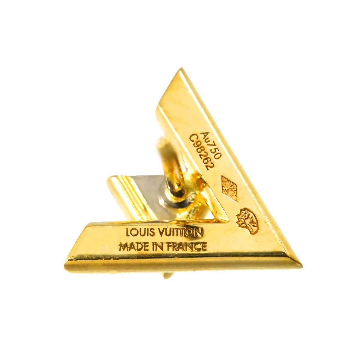 ルイ ヴィトン LOUIS VUITTON ヴォルト ワン ダイヤ ピアス K18 YG 750