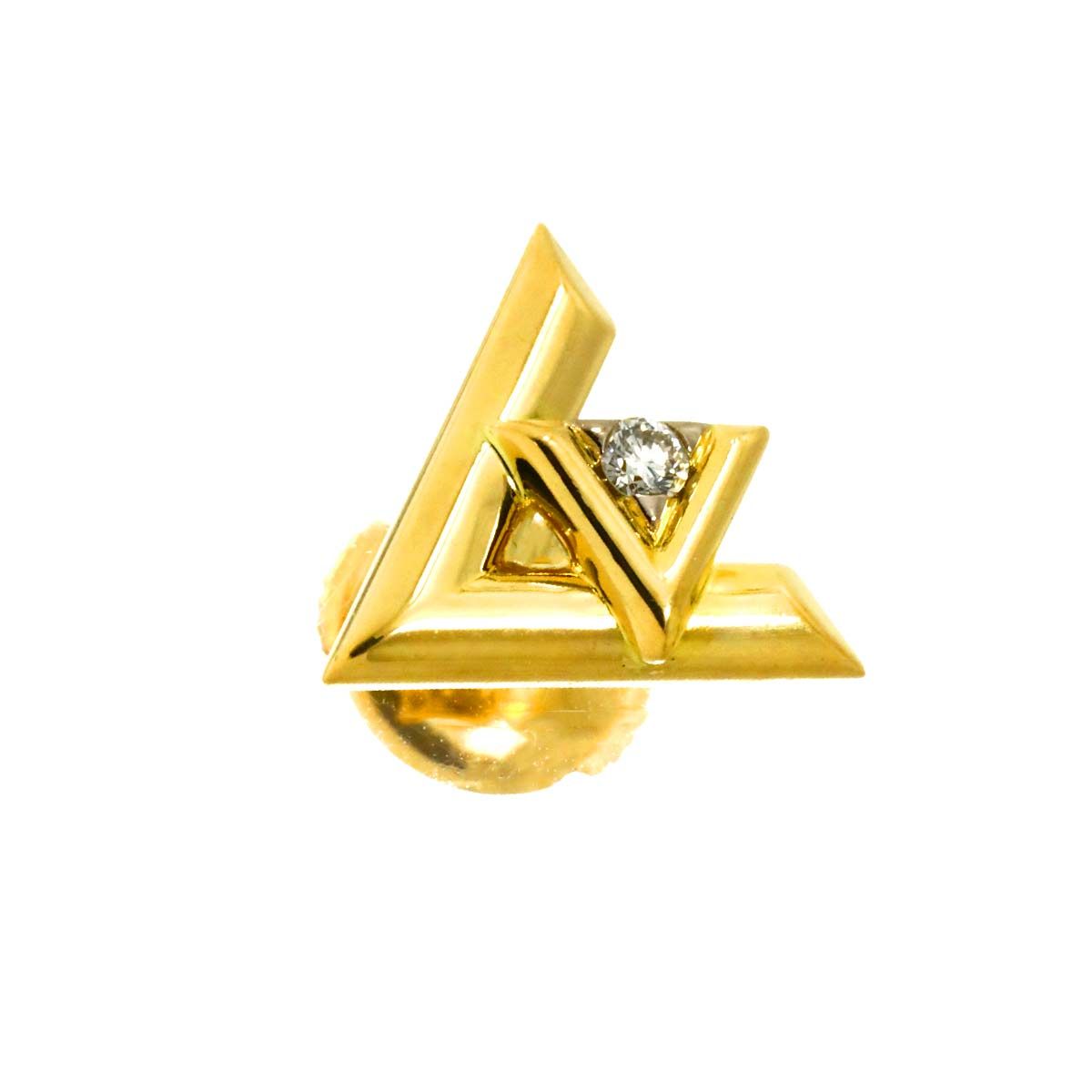 ルイ ヴィトン LOUIS VUITTON ヴォルト ワン ダイヤ ピアス K18 YG 750