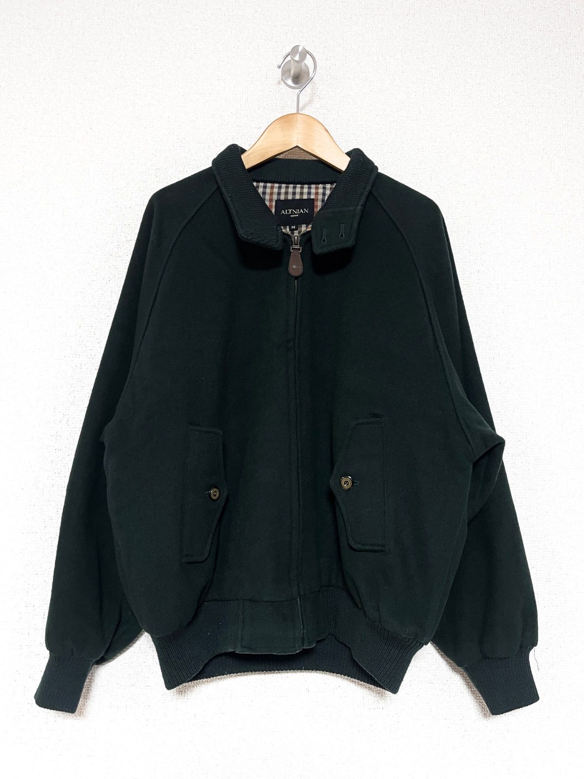 ALTNIAN UOMO】カシミヤ混 ウールハリントンジャケット G-9型 M 古着