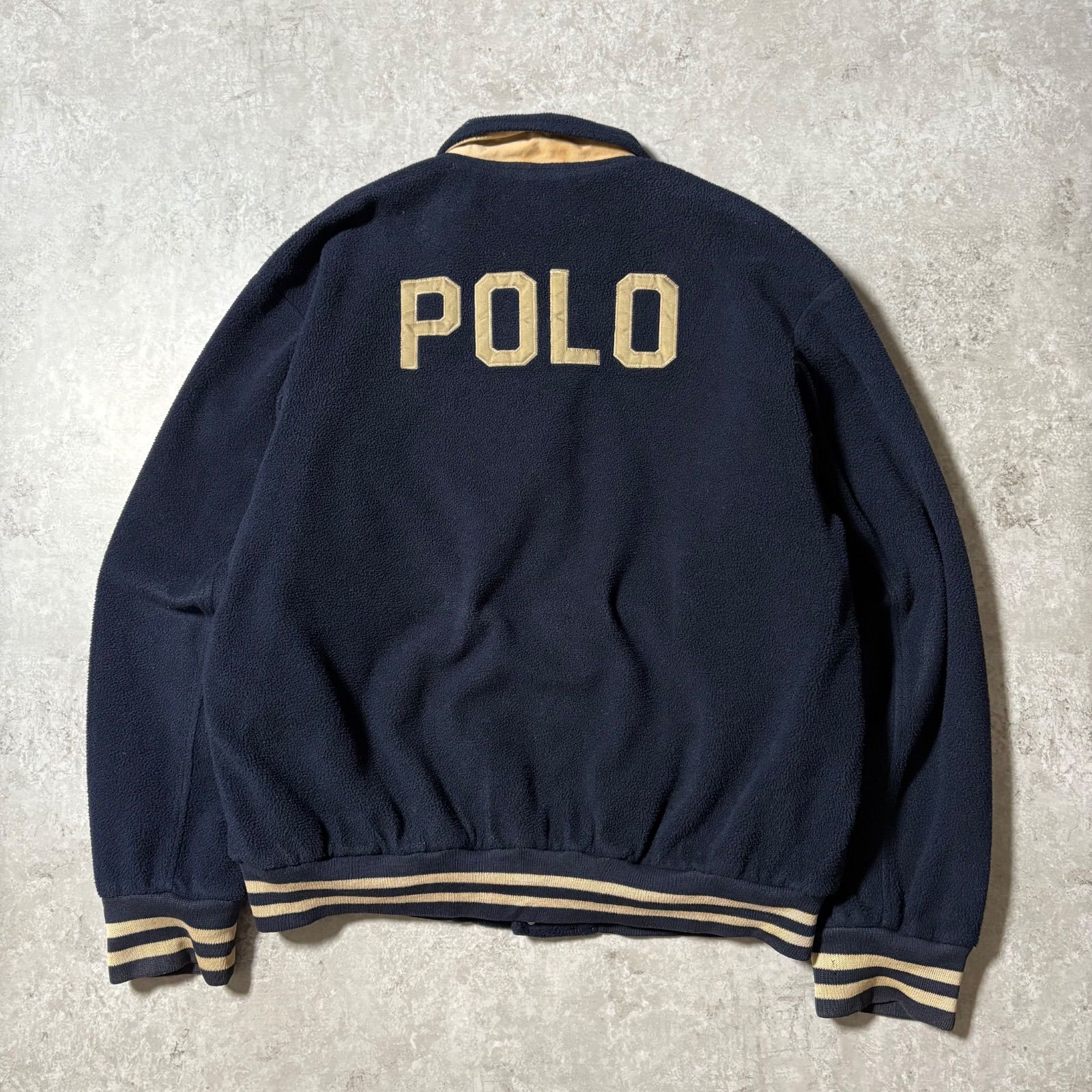 1990 s Polo Ralph Lauren Fleece Stadium Jacket Made in USA!!