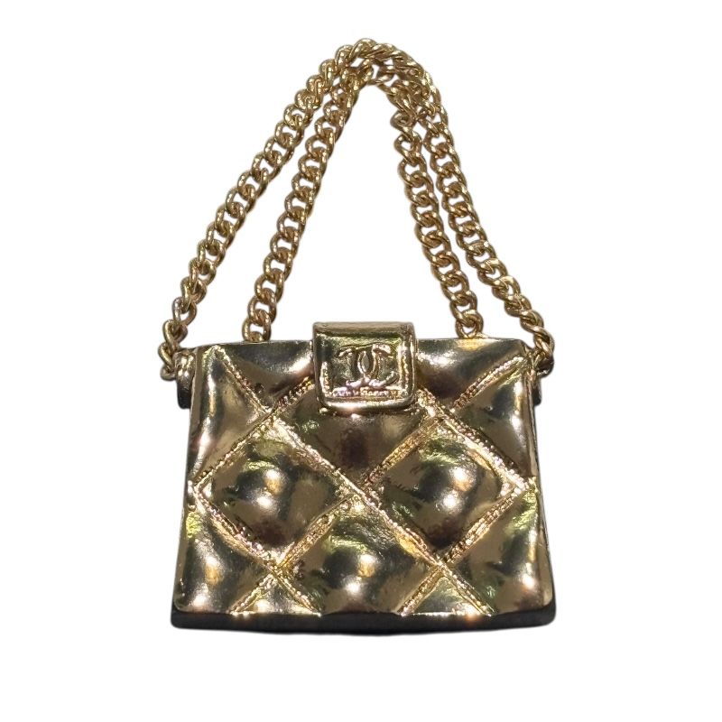 シャネル CHANEL ココマークマトラッセバッグブローチ ゴールド メタル