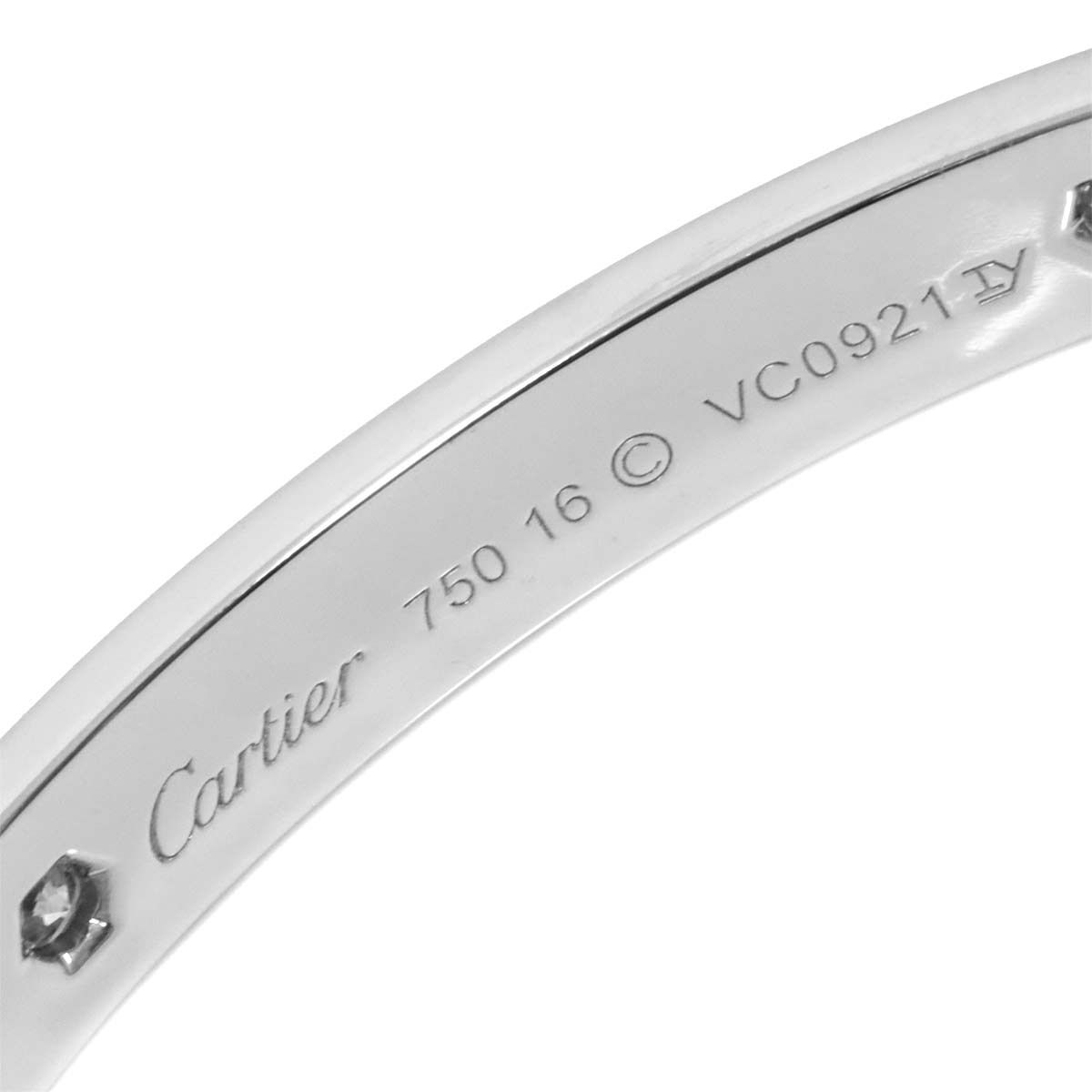 Cartier ラブブレスレッド カルティエ Cartier ラブ ブレス ハーフ ダイヤ 4P #16 K18 WG 750