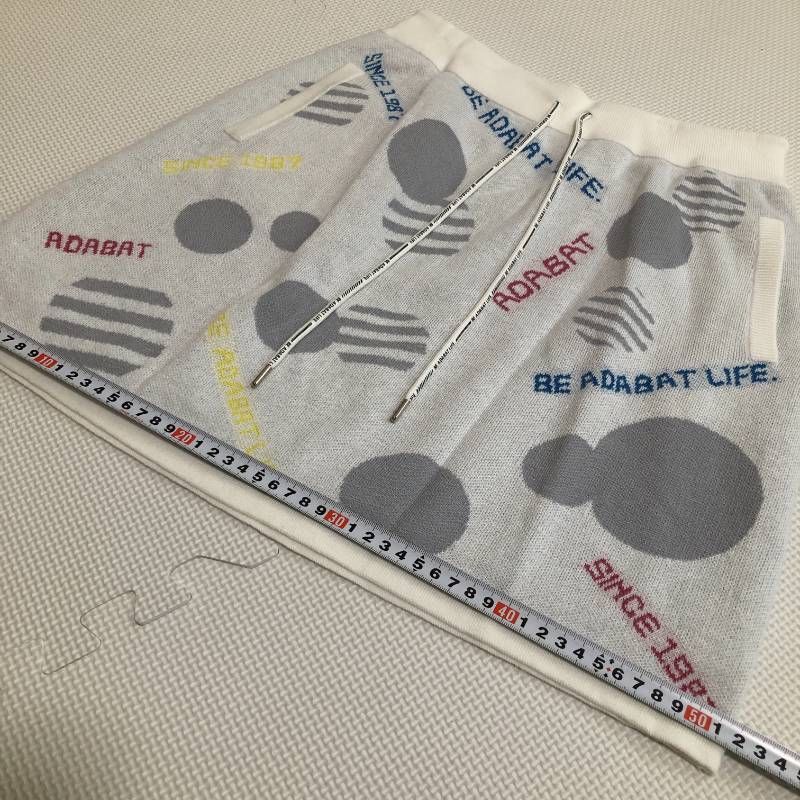 adabat（アダバット） ニットスカート ゴルフウェア ホワイト系 M・L