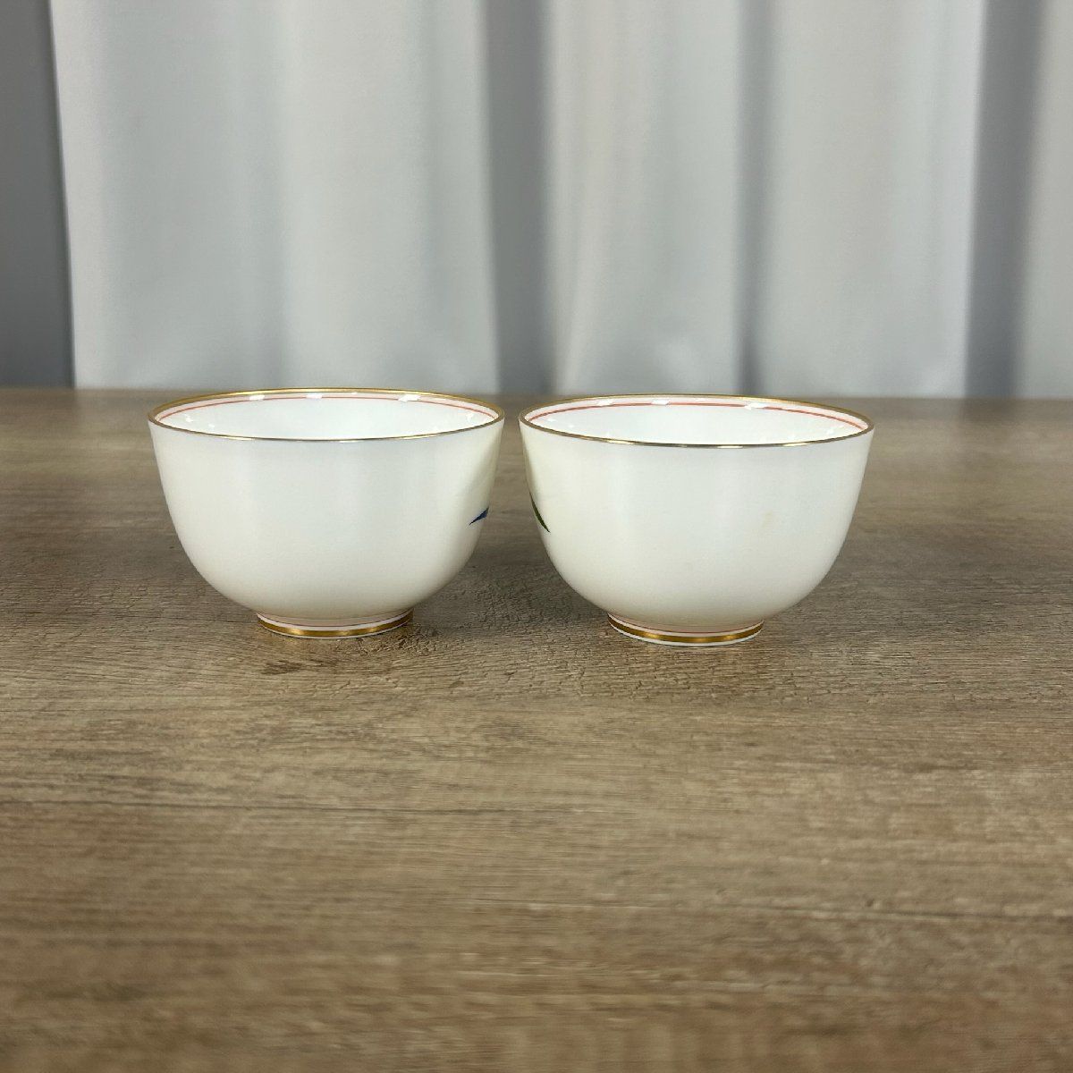 2185 香蘭社　ワインカップ1客　湯呑4客　金彩 2185 香蘭社 ワインカップ1客 湯呑4客 金彩