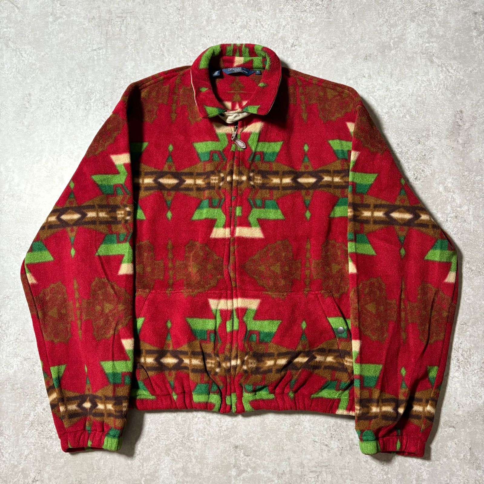 1980 s Polo Ralph Lauren Native Pattern Fleece Swing Top Made in USA!!