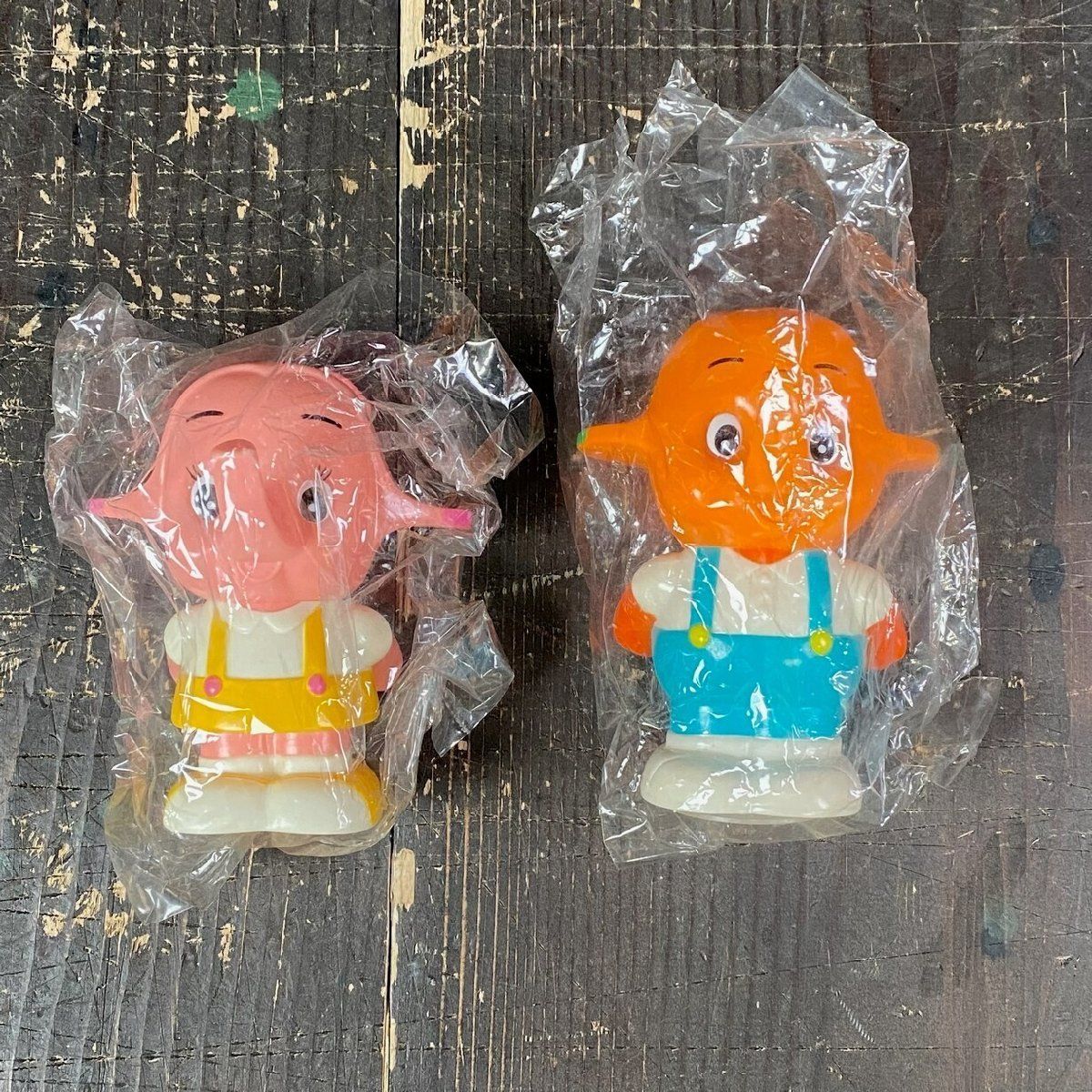 F 3183 サトちゃん サトコちゃん ソフビ 佐藤製薬 当時物 昭和レトロ M 2