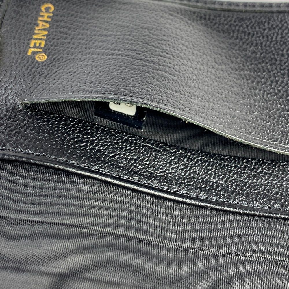 シャネル □美品□ パスケース カードケース 二つ折り レザー ブラック