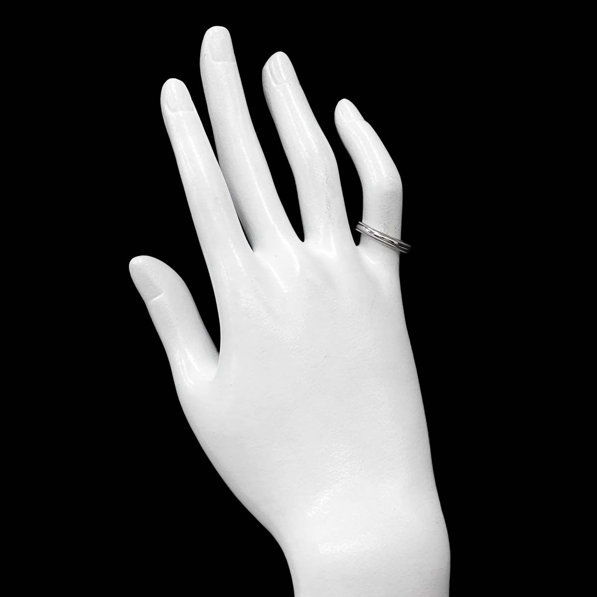 ティファニー TIFFANY&CO. ミルグレイン 9号 リング 幅3mm Pt プラチナ