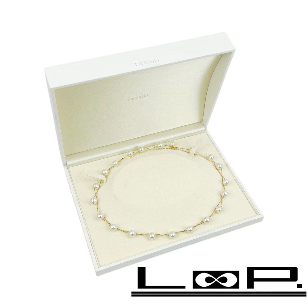 タサキ 新同 92 cm パールネックレス ロング アクセサリー ゴールド 18 K パール 21 P 4 g 箱 493010 7