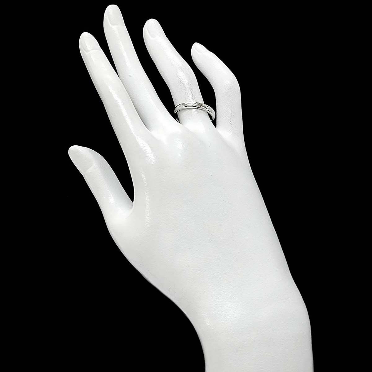 ティファニー TIFFANY&Co. ルシダ ノーツ バンド 15号 リング 幅3mm Pt