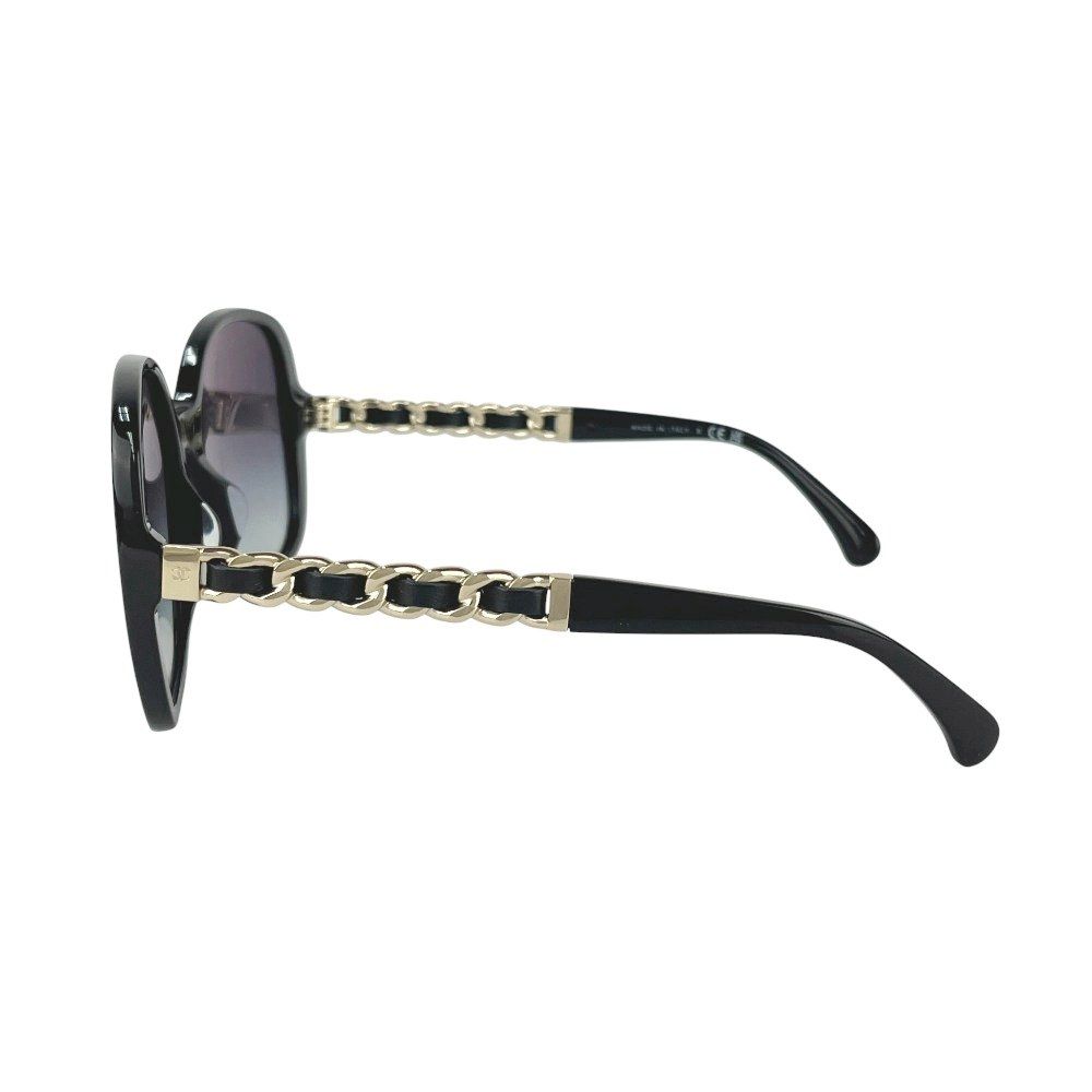 シャネル□新同□ ココマーク 眼鏡 サングラス チェーン ブラック