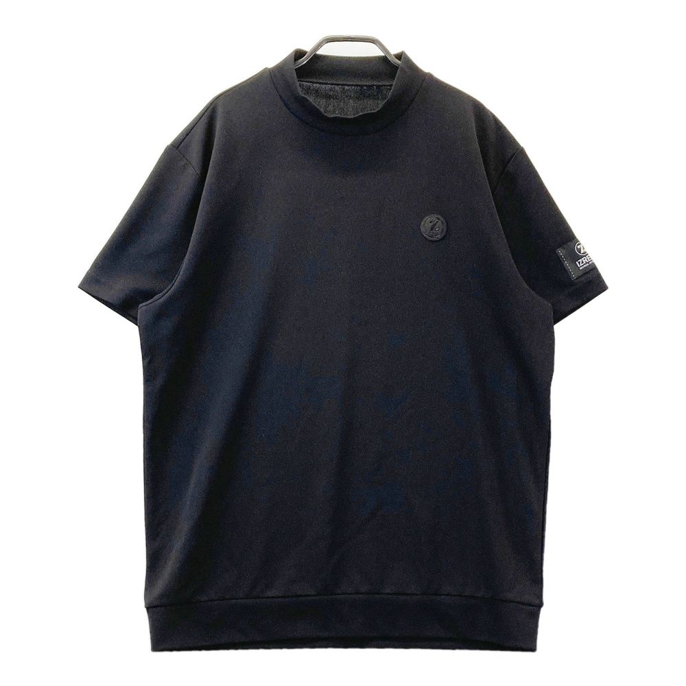 サイズ XXL IZREEL イズリール 2025年モデル ハイネック半袖Tシャツ ブラック系 ゴルフウェア メンズ ストスト