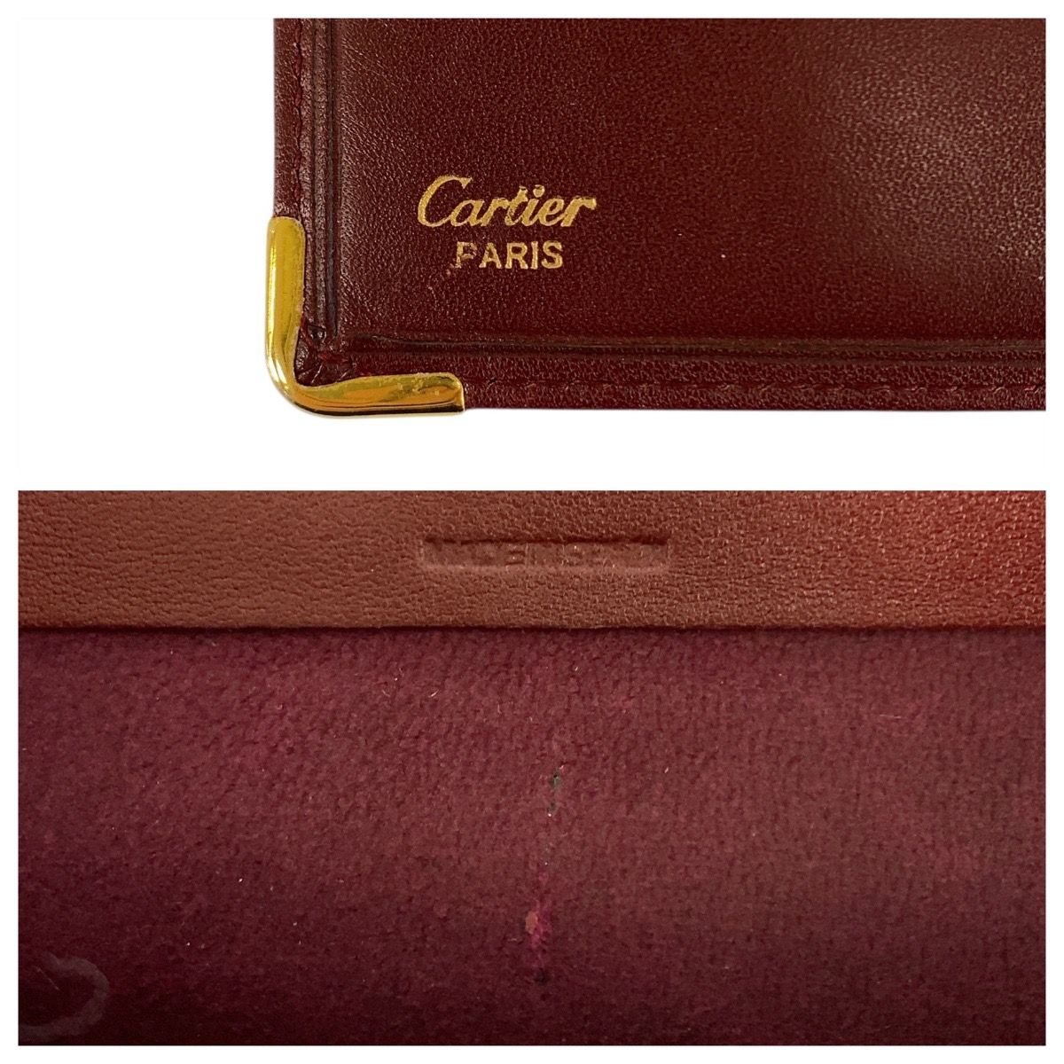 CARTIER カルティエ マストライン ワインレッド ゴールド金具 CARTIER カルティエ マストライン ワインレッド ゴールド金具