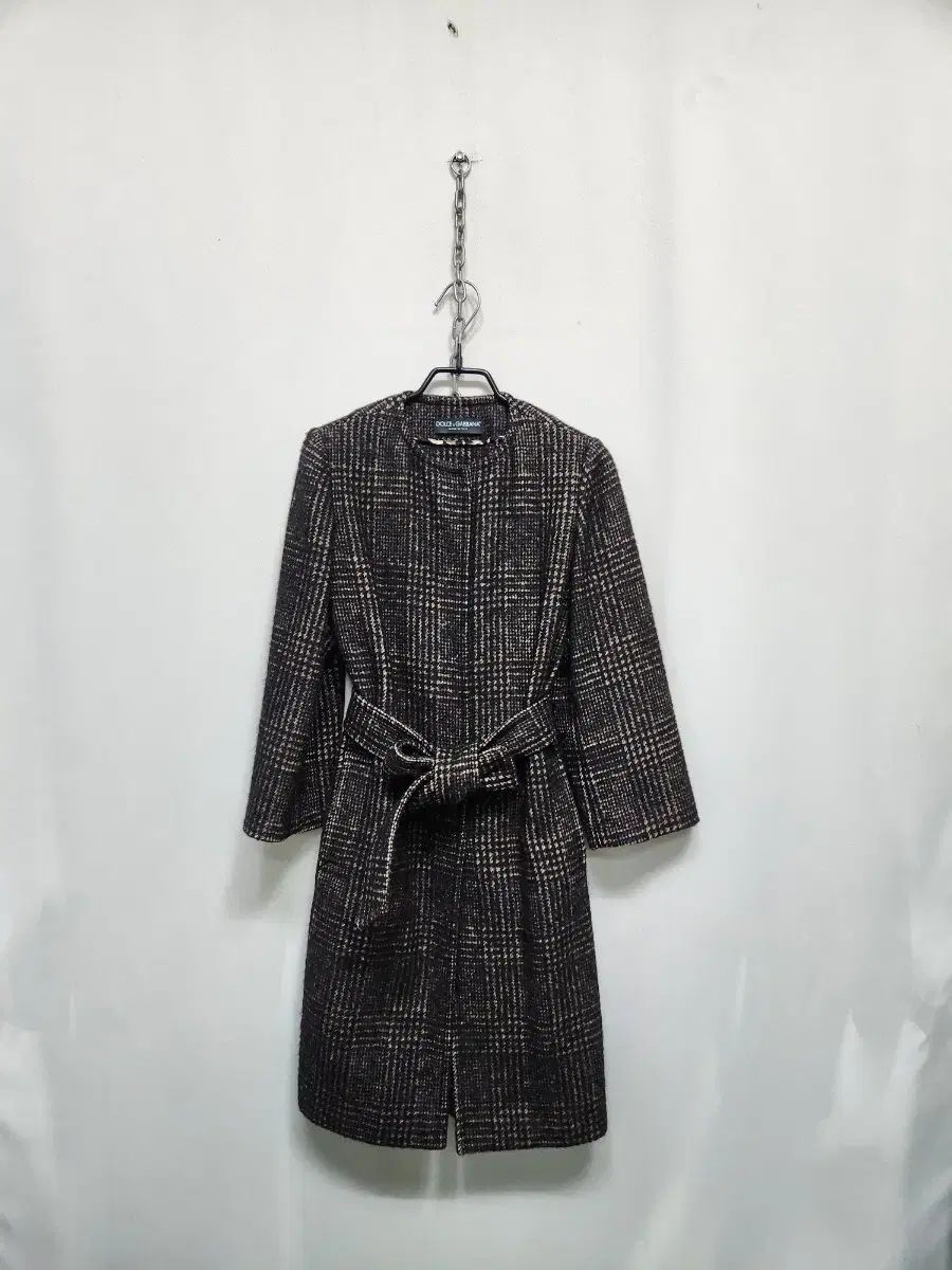 Dolce Gabbana ドルチェ＆ガッバーナ チェック ハーフ パーカ アルパカ 45 ウール