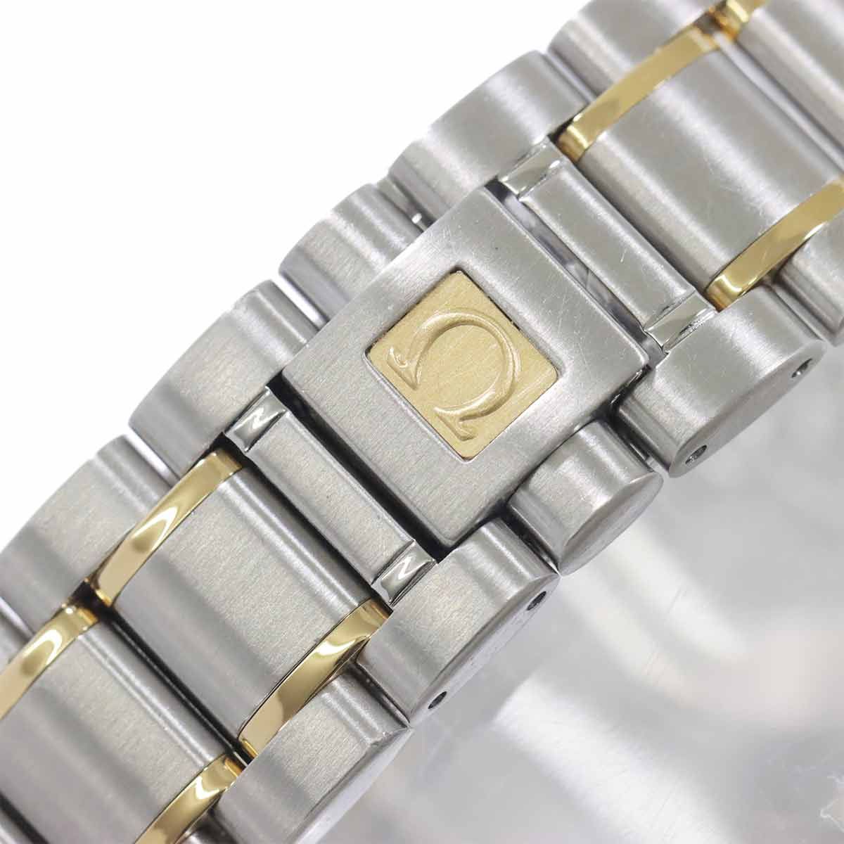  オメガ OMEGA シーマスター アクアテラ コンビ 2318 30 メンズ 腕時計 デイト シルバー 文字盤 YG クォーツ Seamaster 腕時計(クォーツ) 腕時計(アナログ)