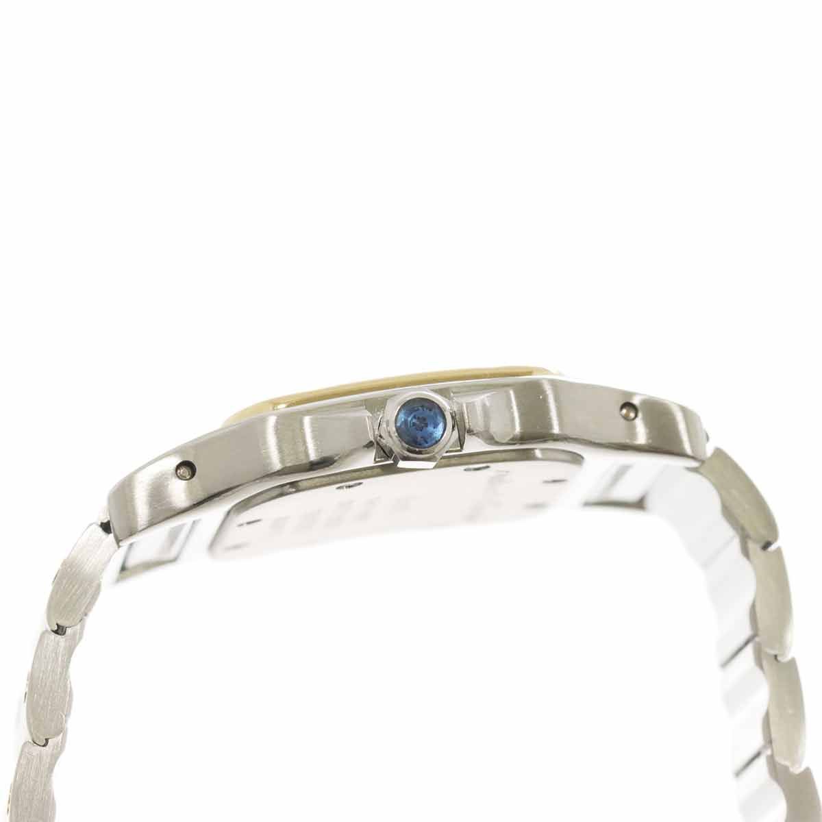  カルティエ Cartier サントスガルベSM コンビ レディース 腕時計 アイボリー K 18 YG クォーツ Santos Galbee 腕時計(クォーツ) 腕時計(アナログ)