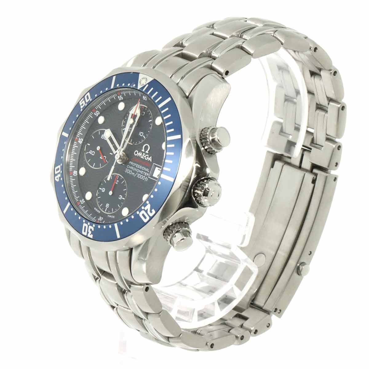 オメガ OMEGA シーマスター プロフェッショナル 300 2225 80 クロノグラフ メンズ 腕時計 デイト ブルー 自動巻き Seamaster