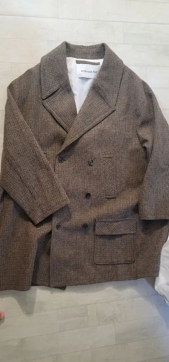 キンロックアンダーソン オーバーサイズ ウール ダブル ブレスト コート L