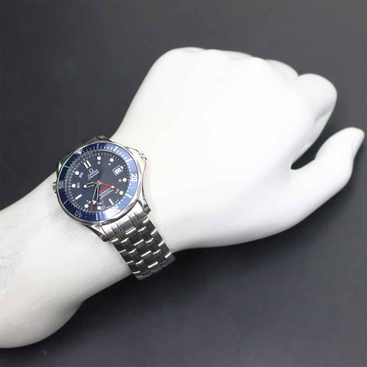  オメガ OMEGA シーマスター プロフェッショナル 300 GMT 2535 80 メンズ 腕時計 デイト ネイビー オートマ 自動巻き 自動巻き時計 腕時計(アナログ)