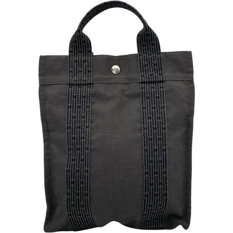 エルメス HERMES エールラインアドPM グレー ナイロンキャンバス レディース リュック デイパック