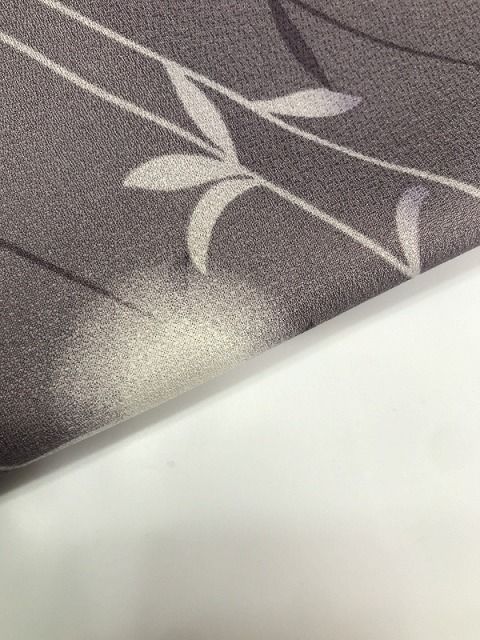  年末年始クーポン Fサイズ 二部式着物 化繊 小紋 灰紫地に柳模様 その他 着物
