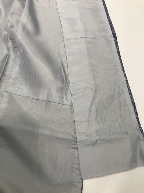  BLサイズ 化繊 小紋 青地に鮫小紋柄江戸小紋 その他 着物