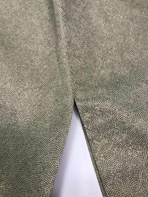 小紋 グリーン地に鮫小紋柄江戸小紋