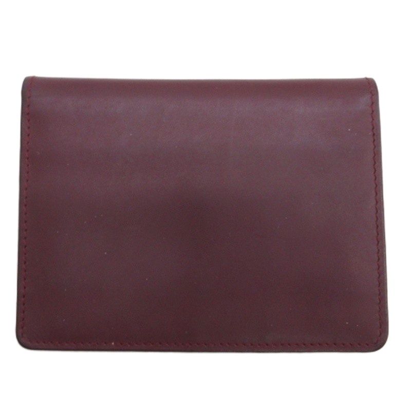 新品　Cartier ケース　レザー　ボルドー カルティエ Cartier マストライン カードケース パスケース レザー