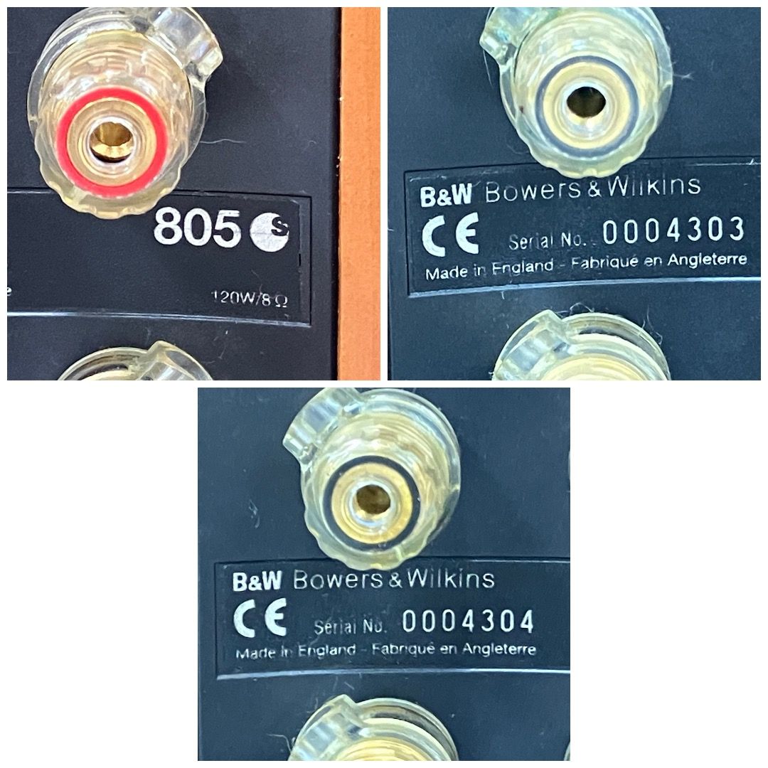 B W Bowers Wilkins 805 S スピーカー ペアセット 2ウェイ バスレフ方式 ブックシェルフ型 良好