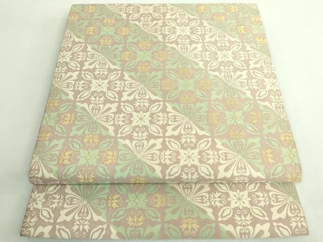 平和屋着物● 上 西陣最高峰 北尾織物匠 九寸開き名古屋帯 花菱 しづはた kh 6