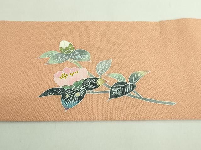 平和屋着物○極上 人間国宝・羽田登喜男 九寸名古屋帯 枝花文 伽羅色地