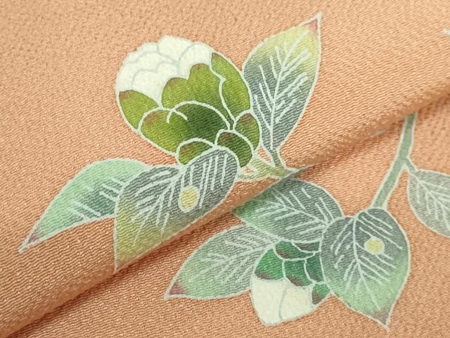 平和屋着物○極上 人間国宝・羽田登喜男 九寸名古屋帯 枝花文 伽羅色地