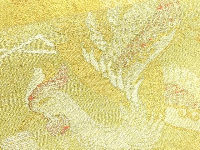 平和屋着物○極上 桝屋高尾 ねん金綴錦 六通柄袋帯 松梅鳳凰文 金銀糸