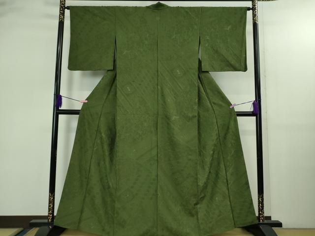 平和屋着物● 上 中国三大刺繍 スワトウ刺繍 汕頭刺繍 相良刺繍 総刺繍 訪問着 色無地 革色 花唐草文 kh 6