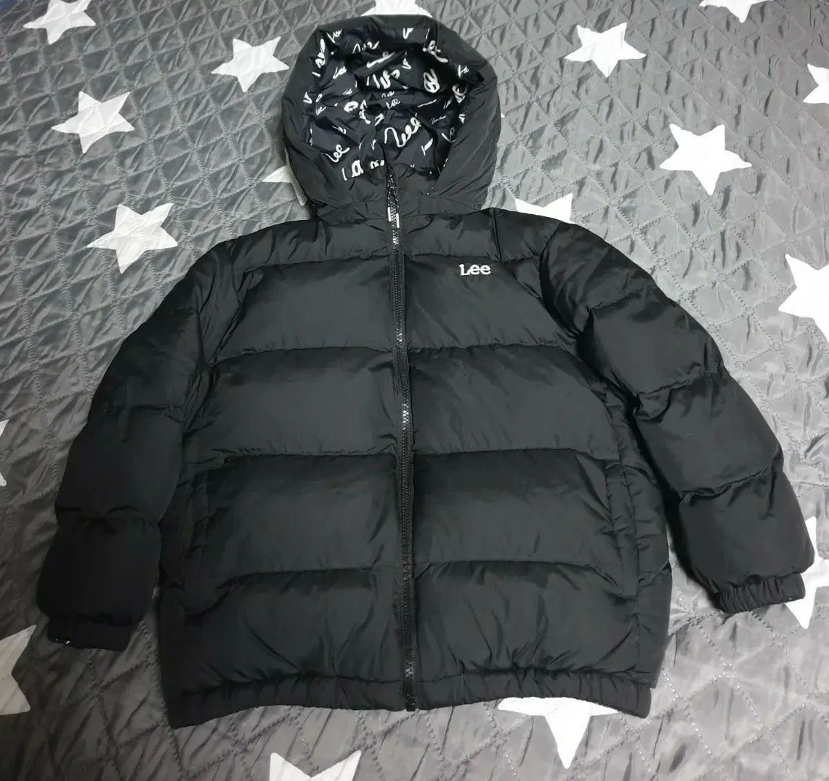 Lee キッズ TWEE ロゴ レギュラーフィット ショート パファー ダックダウン リバーシブル ダウン 145