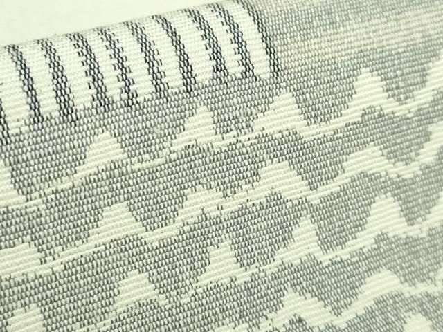 平和屋着物○極上 結城紬 奥順謹製 八寸名古屋帯 型紙捺染絣 型手彫