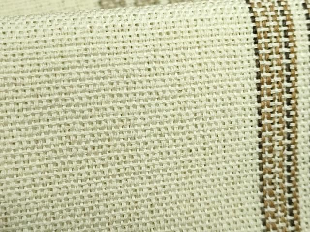 平和屋着物＊極上 夏物 八寸名古屋帯 手織 赤城玉 絹藤布 木渋草木色