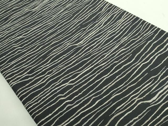 平和屋着物● 上 織楽浅野 六通柄袋帯 霞文 黒地 kh 6