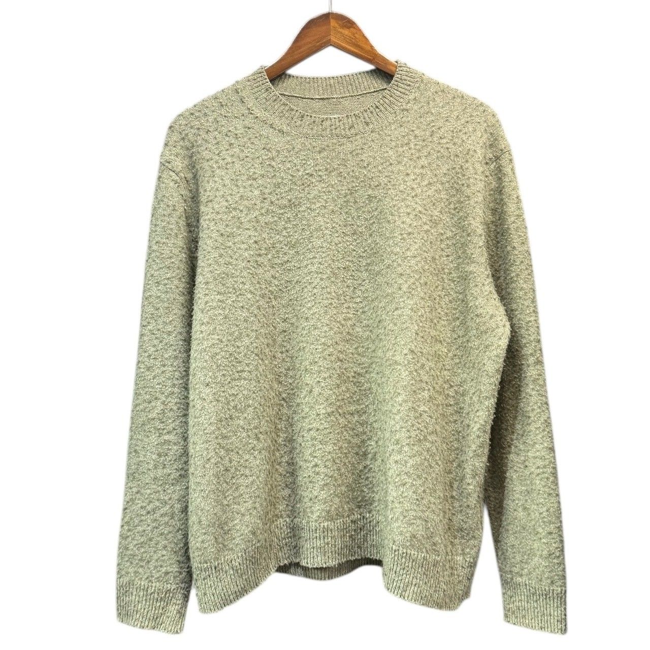 Maison Margiela メゾンマルジェラ 25 SS シェットランドウールコットンピリングニットセーター XS グリーン 15106