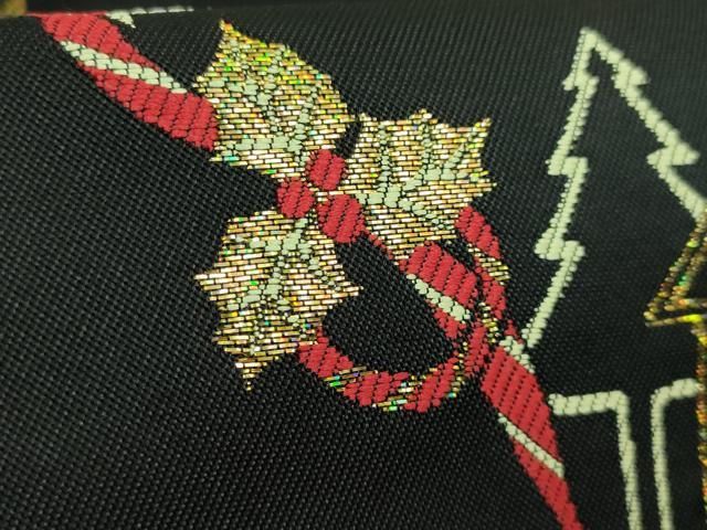 九寸名古屋帯 サンタクロース