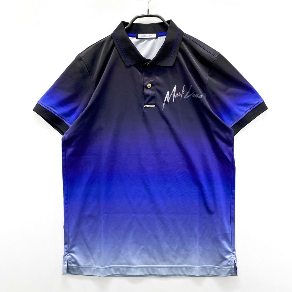 サイズ：46 MARK&LONA マークアンドロナ 半袖ポロシャツ ブラック系