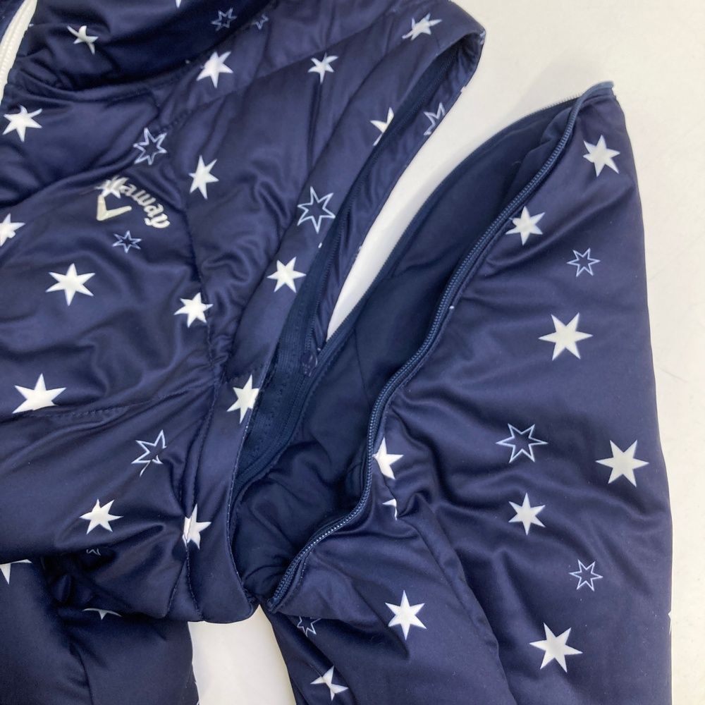 Callaway 星柄ジャケット ネイビー　ゴルフウェア サイズ：L CALLAWAY キャロウェイ 2WAY中綿 長袖ジャケット 星柄