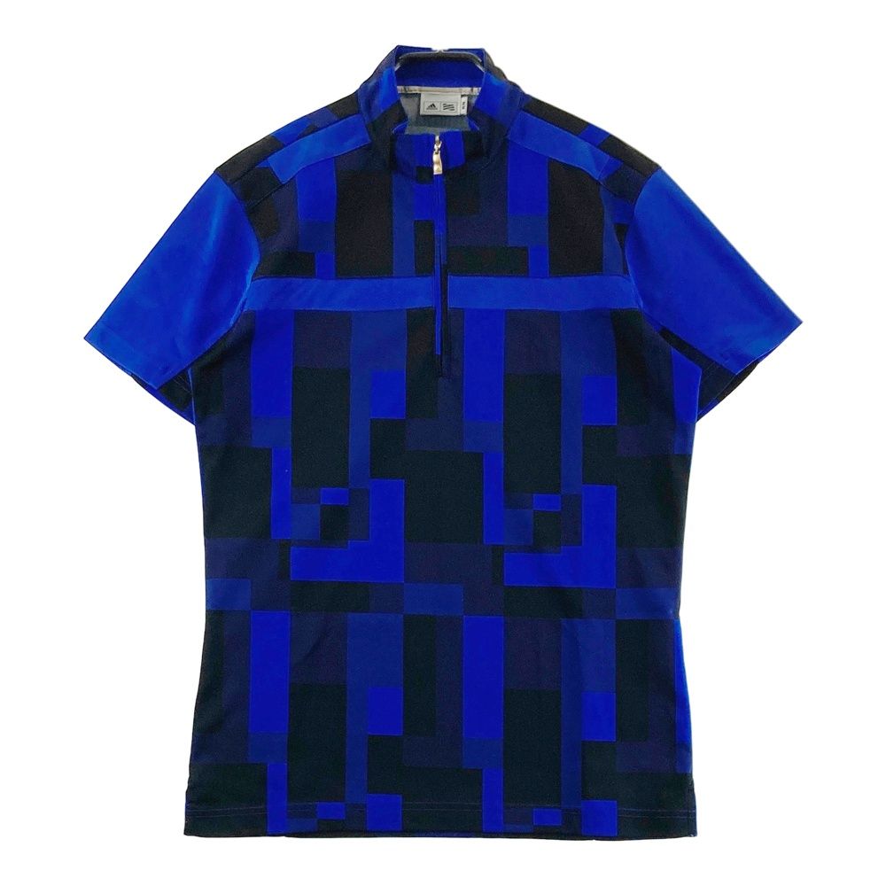 サイズ：M ADIDAS GOLF アディダスゴルフ ハーフジップ 半袖Tシャツ 総