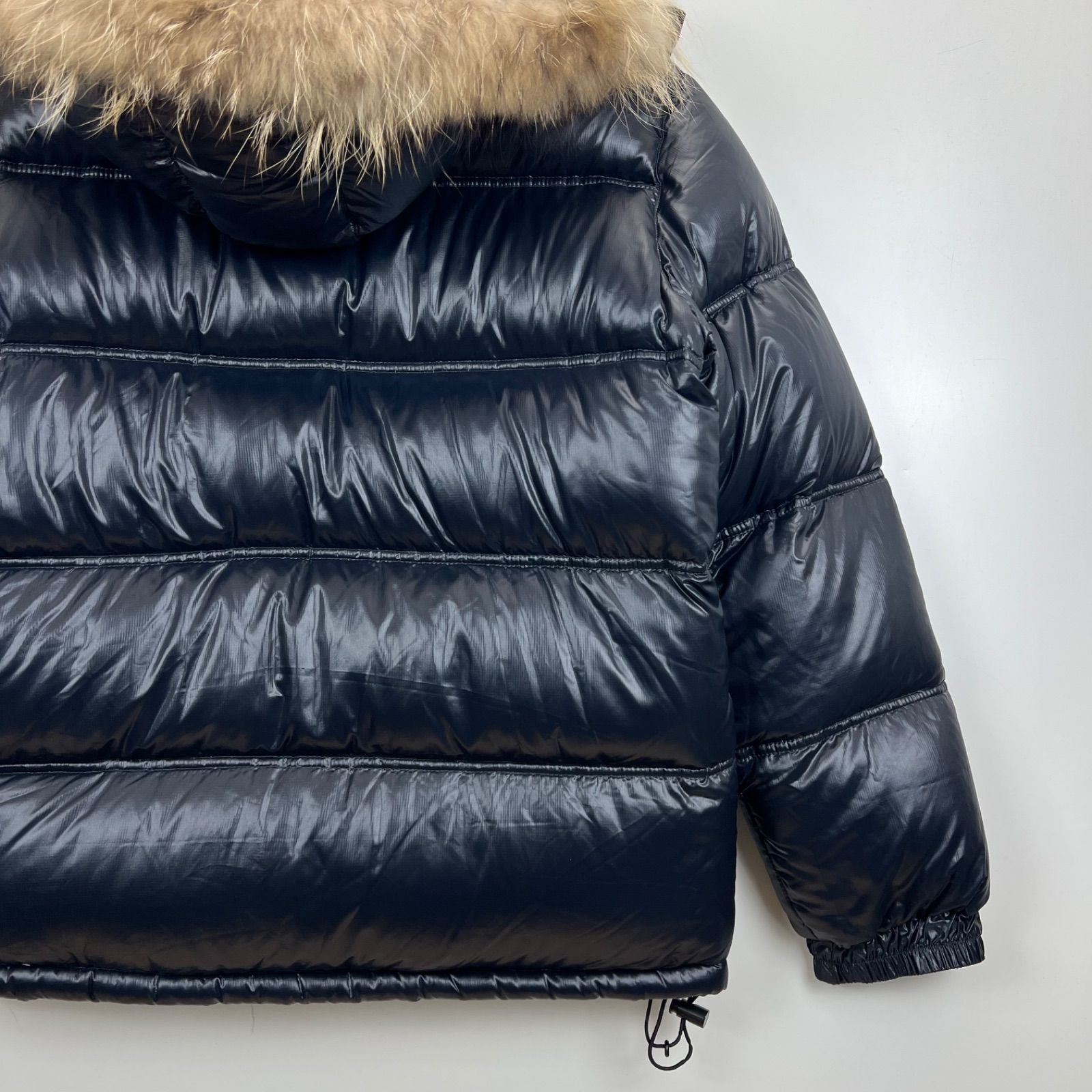 K-SWISS y2k style Fur shiny down jacket L ケースイス ファーフード 